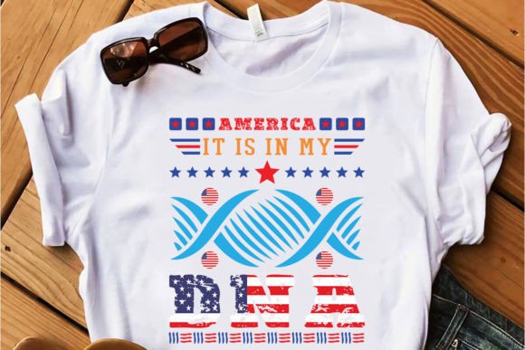 America It is in My DNA T-Shirt Design Graphics
