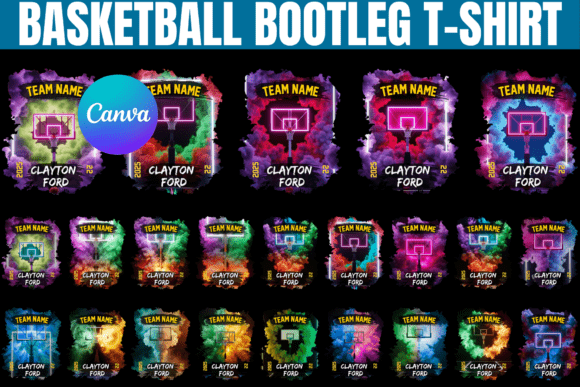 Basketball T-shirt Designs Template: Graphics & Print Templates