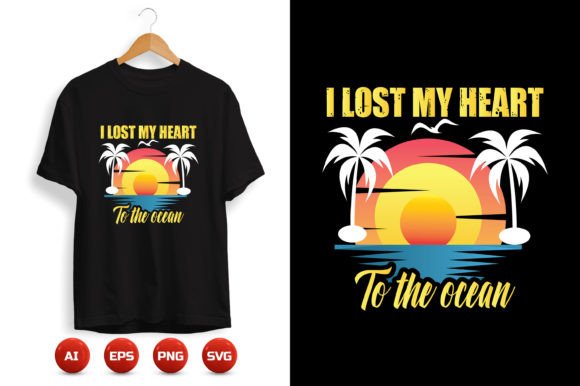 Beach T-shirt Design 10: Graphics & Print Templates for Digital Sellers