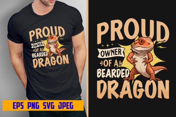 Bearded Dragon T-shirt Design Graphics