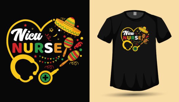Cinco De Mayo Nurse Tshirt Design: Graphics for Bold T-Shirt Designs