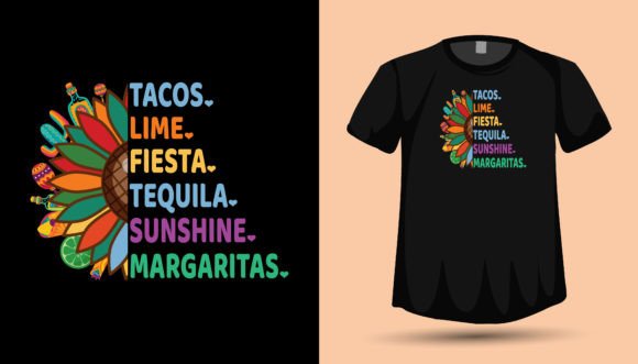 Cinco De Mayo Sunflower Tshirt Design Graphics