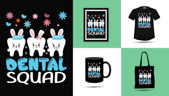Easter Dental Tshirt Design: Graphics and Print Templates