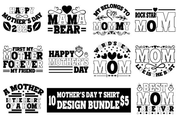 Mother’s Day T-Shirt Designs & Graphics Bundle