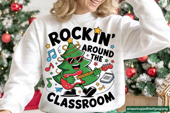 Rockin’ Around Classroom SVG PNG Graphics