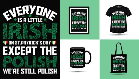 St Patricks Day Typography Tshirt: Graphics for Print Templates